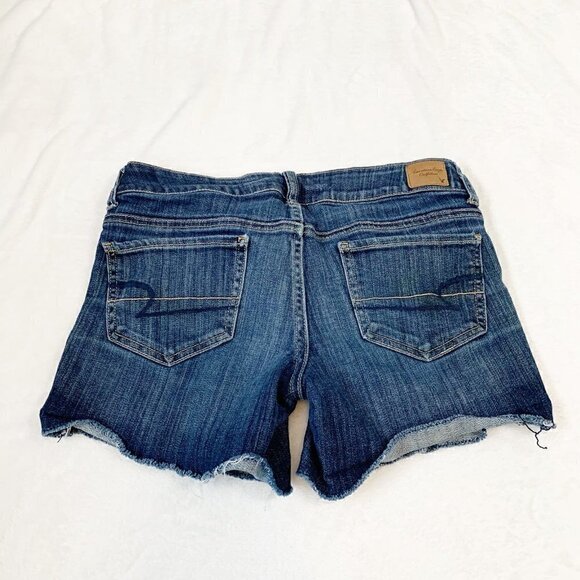 American Eagle stretch cutoff denim jean shorts - Size 6 - Picture 6 of 12